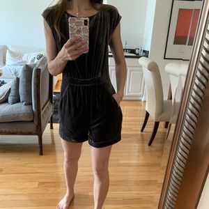 BCBG velvet romper